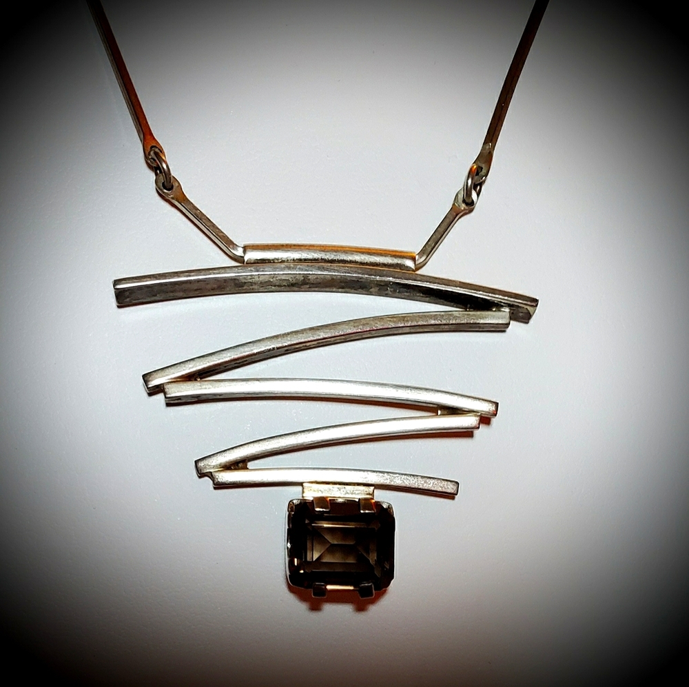 STERLING & TOPAZ NECKLACE